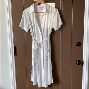 L'Academie The Shirt Dress in White